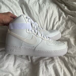 Nike Air Force 1 High in white. Men’s size 12.